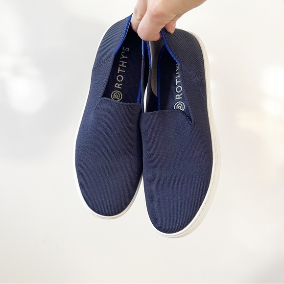 Rothy’s The Original Slip On Sneaker in Navy - Picture 3 of 10